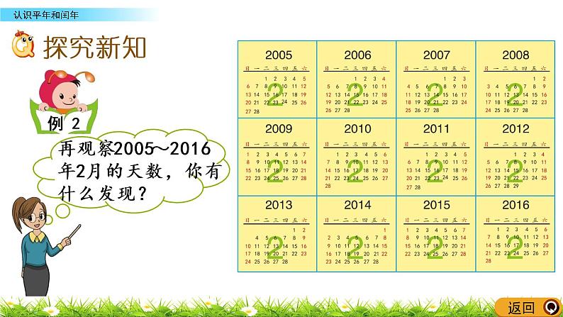 5.2《认识平年和闰年》PPT课件 苏教版 三年级数学下册03