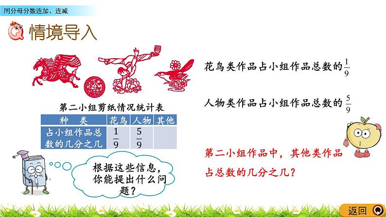 3.4《同分母分数连加、连减》PPT课件 青岛版（六三制）版 五年级数学下册05