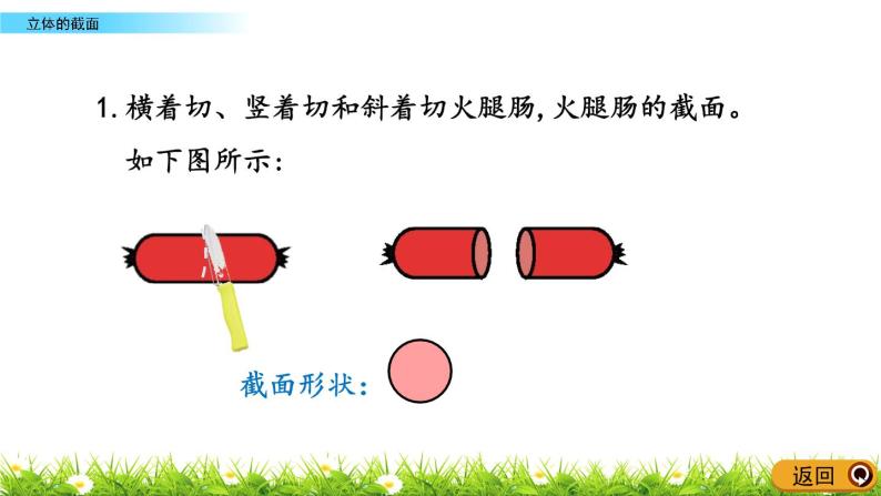 2.8《立体的截面》PPT课件 青岛版（六三制）版 六年级数学下册04