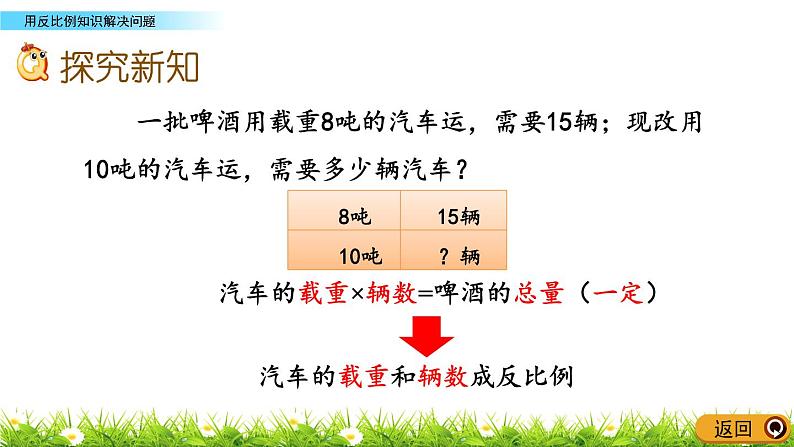 3.8《用反比例知识解决问题》PPT课件 青岛版（六三制）版 六年级数学下册04