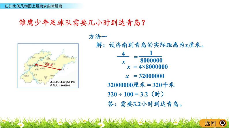 4.2《已知比例尺和图上距离求实际距离》PPT课件 青岛版（六三制）版 六年级数学下册06