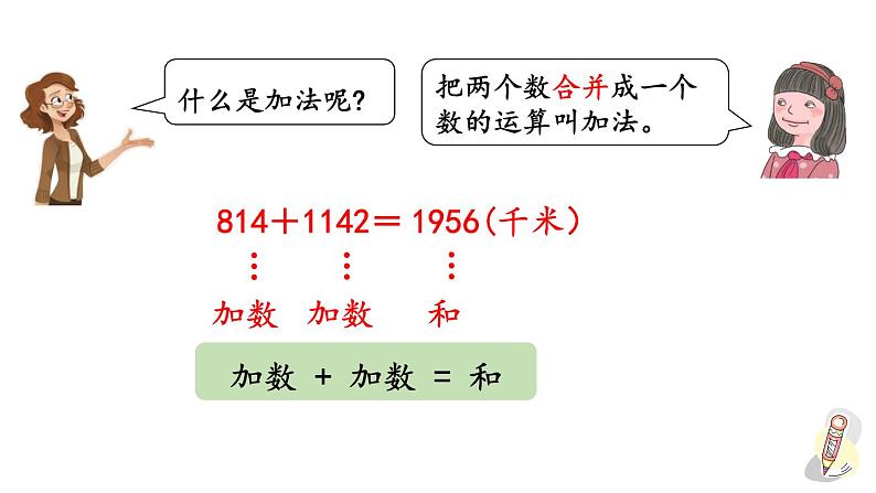 人教版数学四年级下册第一单元第1课时 加、减法的意义和各部分之间的关系ppt08