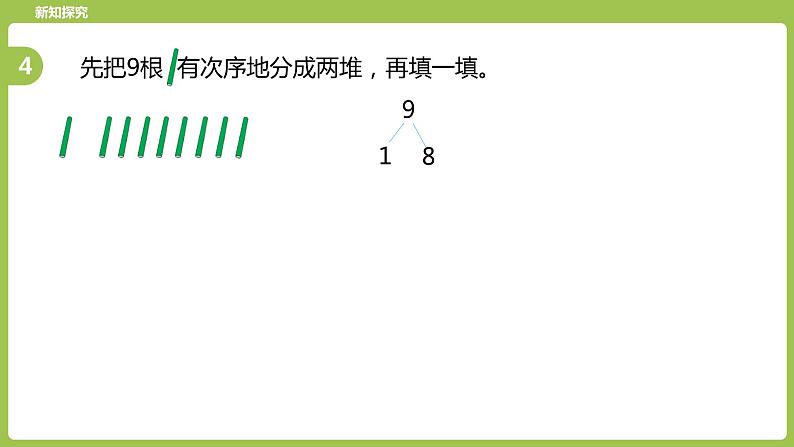 5.苏教版一上第七单元《分与合》第5课时《9的分与合》第4页