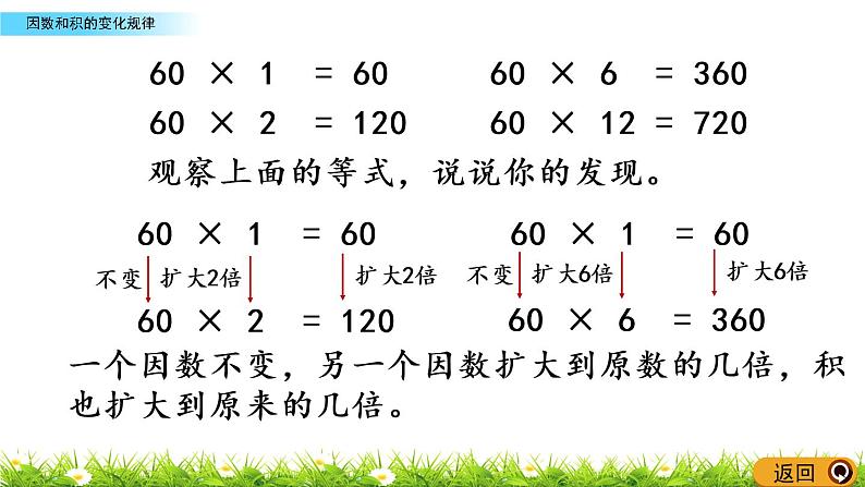 1.6《因数和积的变化规律》PPT课件 西师大版 三年级数学下册04