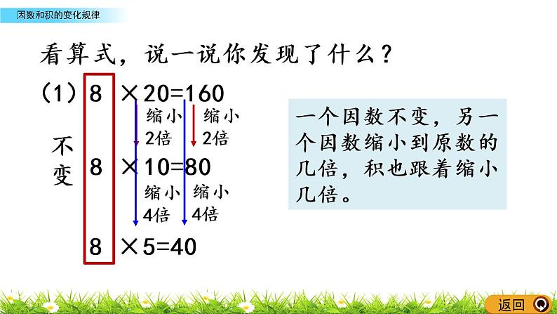 1.6《因数和积的变化规律》PPT课件 西师大版 三年级数学下册07