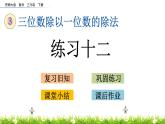 3.8《练习十二》PPT课件 西师大版 三年级数学下册