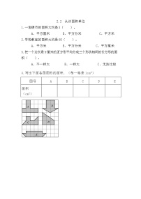 小学数学面积和面积单位一课一练