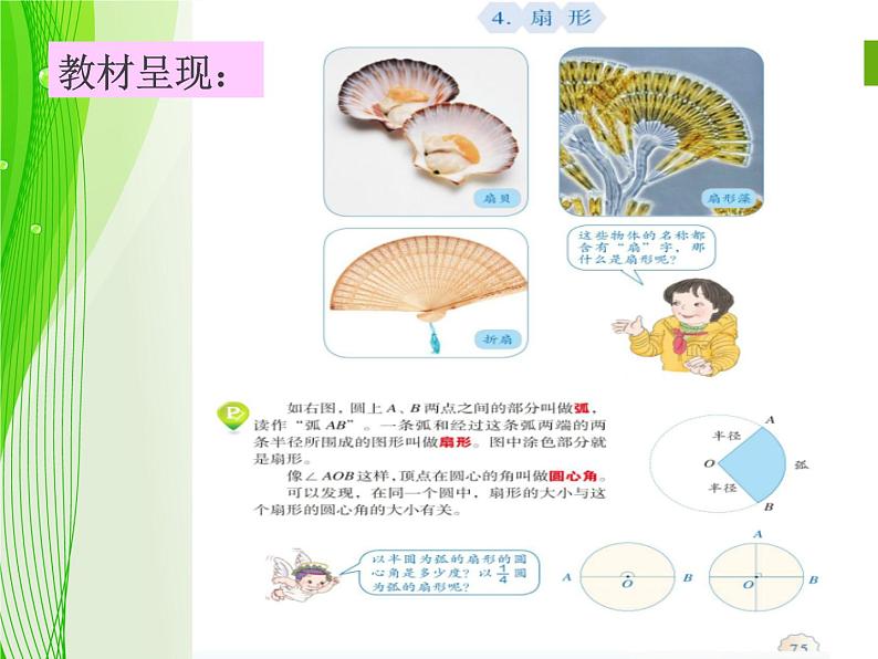 六年级数学上册课件-5.4 扇形-人教版(共14张PPT)06