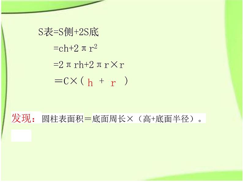 六年级数学下册课件-3.1.2  圆柱的表面积（2）05