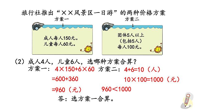 人教版数学四年级下册第一单元第6课时 租船问题l练习课ppt05