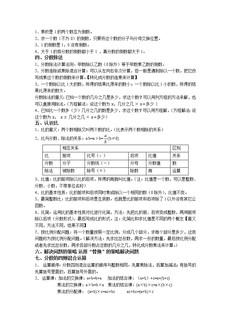 苏教版小学六年级数学上册期末复习资料第2页