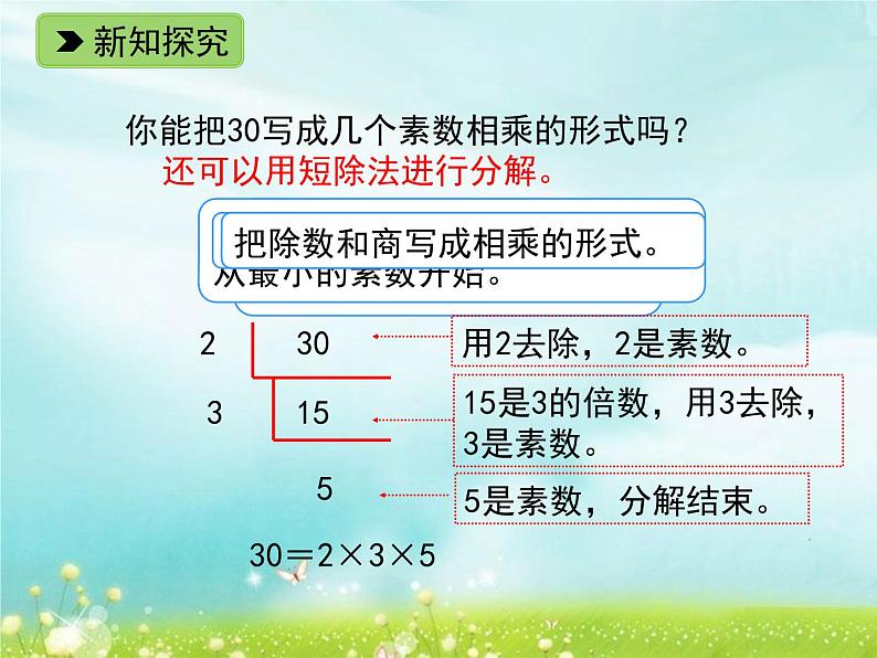 浙教版四年级下册数学课件-1.8  分解素因数 (共11张PPT)课件05