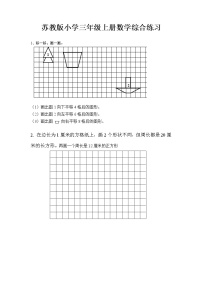 苏教版三年级数学上册画图综合练习