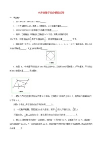 小升初数学综合模拟试卷（20）（含答案全国通用）