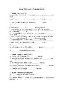 通用版数学六年级下册苏教版数学六年级下学期期末测试卷6