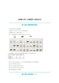 人教版二年级数学下册知识点总结梳理