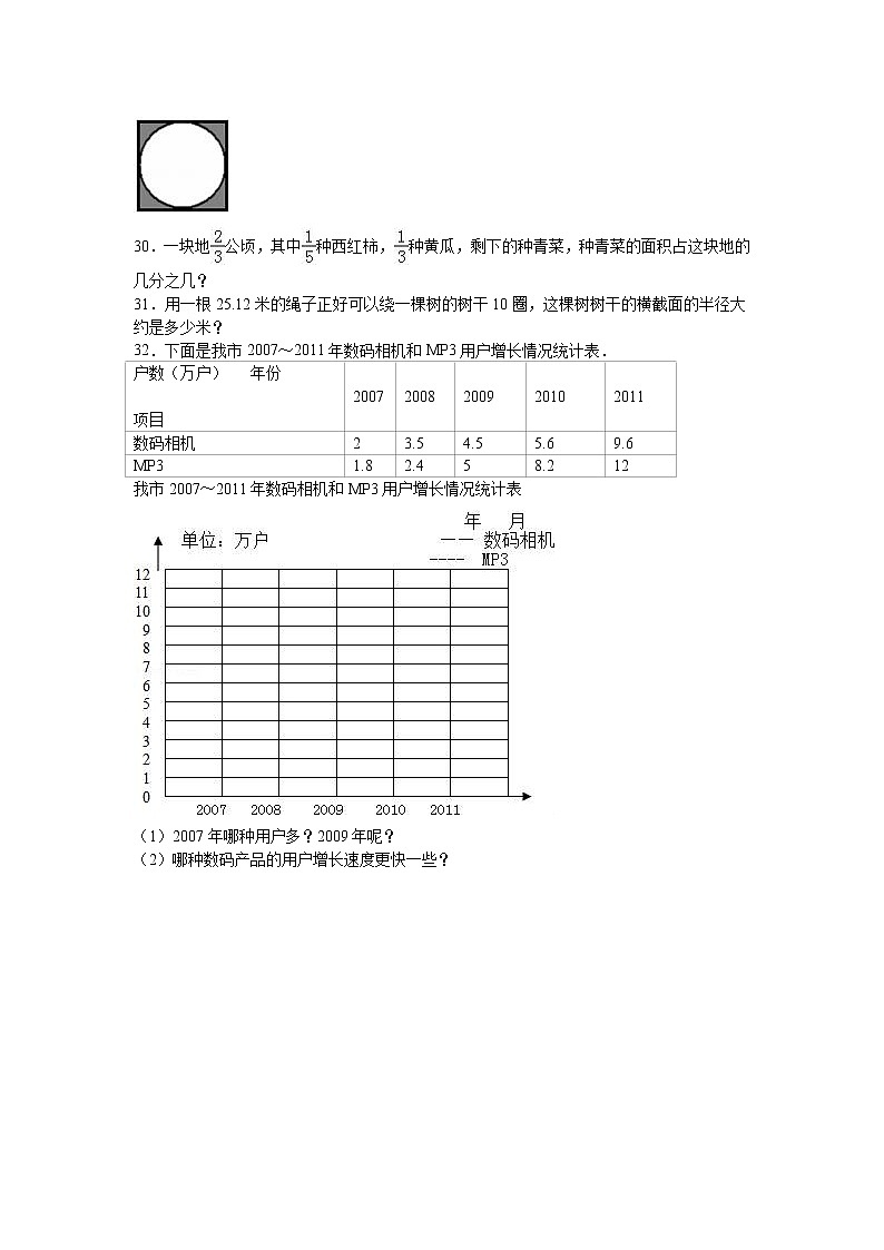 苏教版数学五年级下学期期末测试卷1603