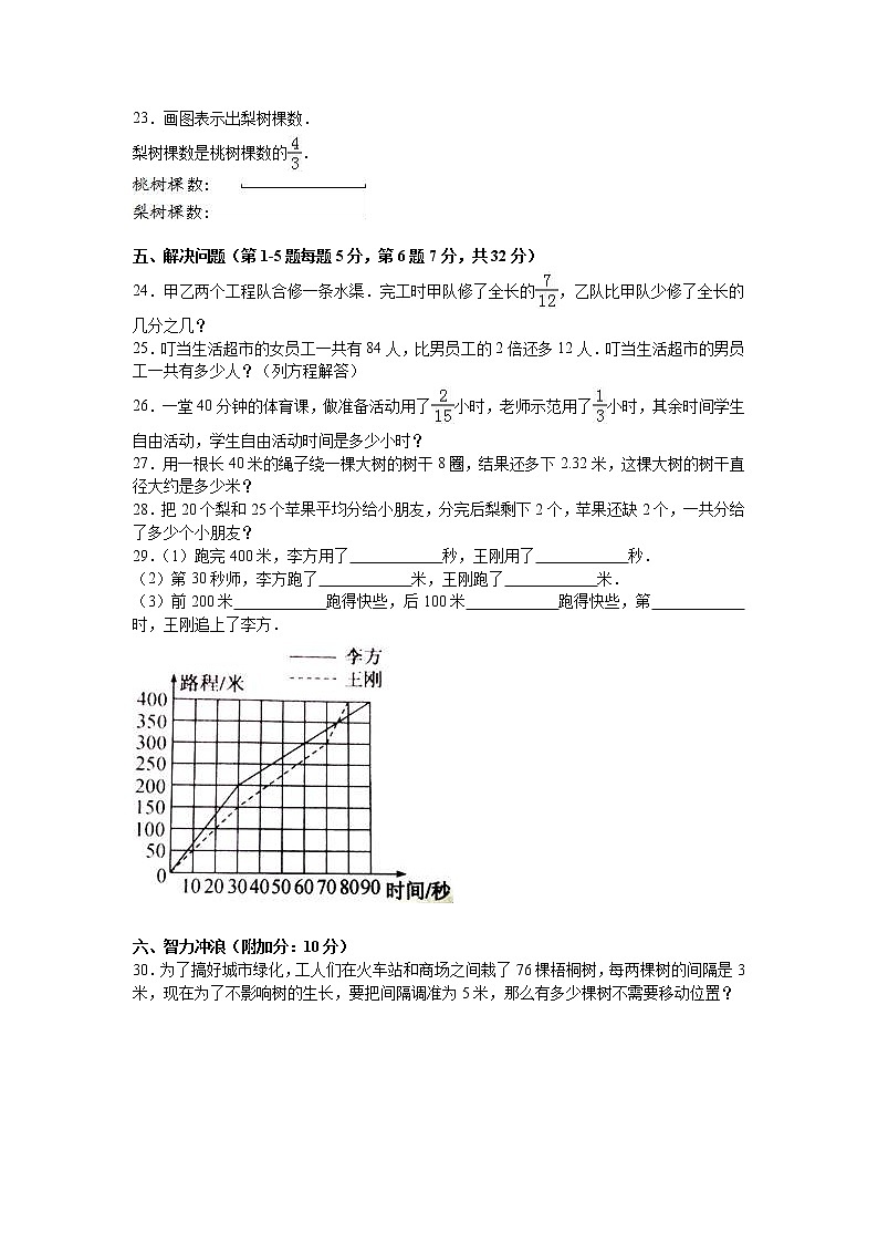 苏教版数学五年级下学期期末测试卷1503