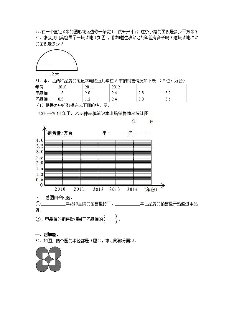 苏教版数学五年级下学期期末测试卷1103