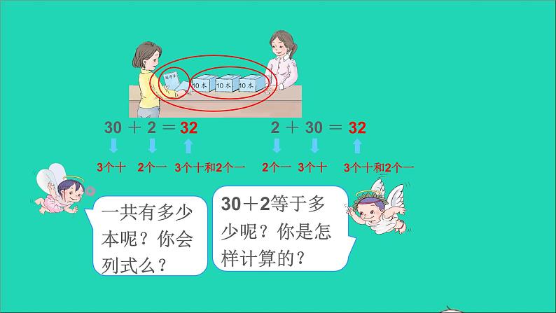 一年级数学下册四100以内数的认识第8课时整十数加一位数及相应的减法第5页