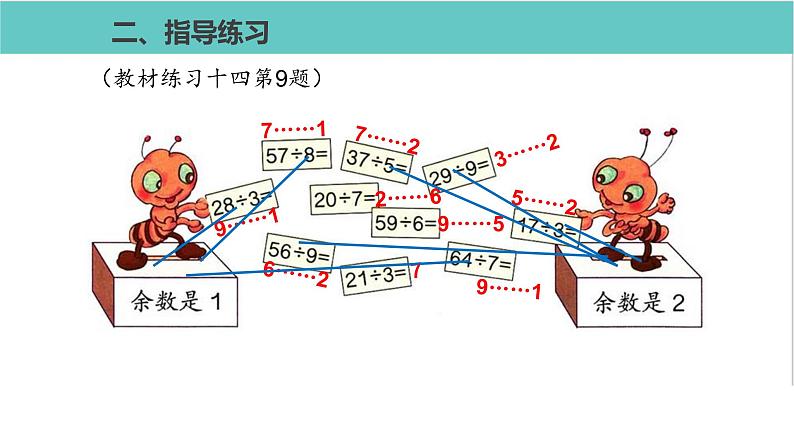 人教版二年级数学下册第6单元余数的除法练习课优质教学课件第3页