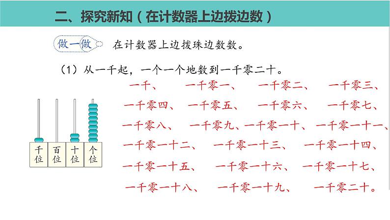 人教版二年级数学下册第7单元万以内数的认识  10000以内数的认识第1课优质教学课件第7页