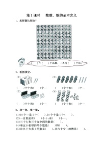 苏教版一年级数学下册 第1课时   数数、数的基本含义