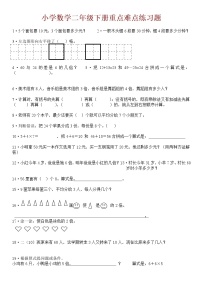 人教版二年级数学下册重点难点练习题