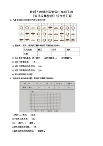 小学数学人教版二年级下册1 数据收集整理练习题