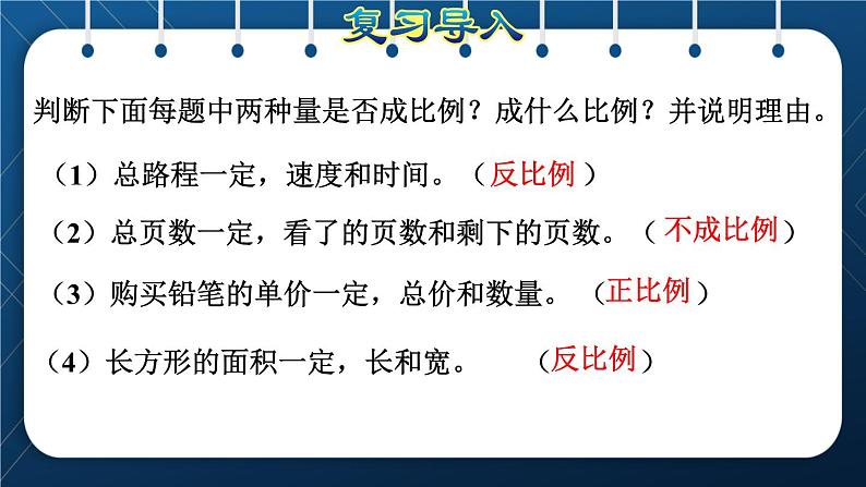 人教版六年级数学下册  第4单元 比例 第11课时  用反比例关系解决问题（授课课件）02