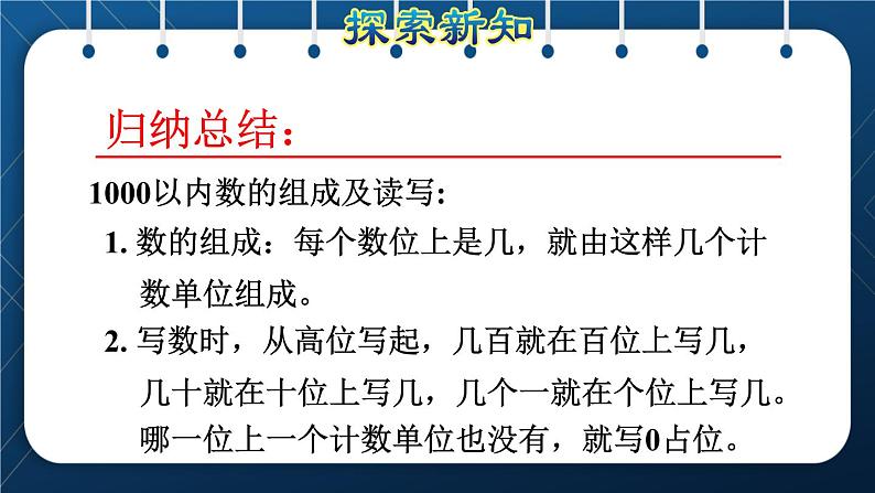 人教版二年级数学下册 第7单元  万以内数的认识 第2课时  1000以内数的组成、读写 课件07