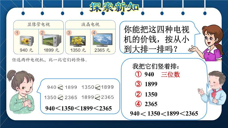 人教版二年级数学下册 第7单元  万以内数的认识 第7课时  10000以内数的大小比较 课件06