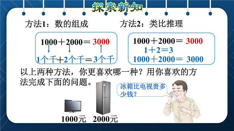 人教版二年级数学下册 第7单元  万以内数的认识 第9课时  整百、整千数加减法 课件06