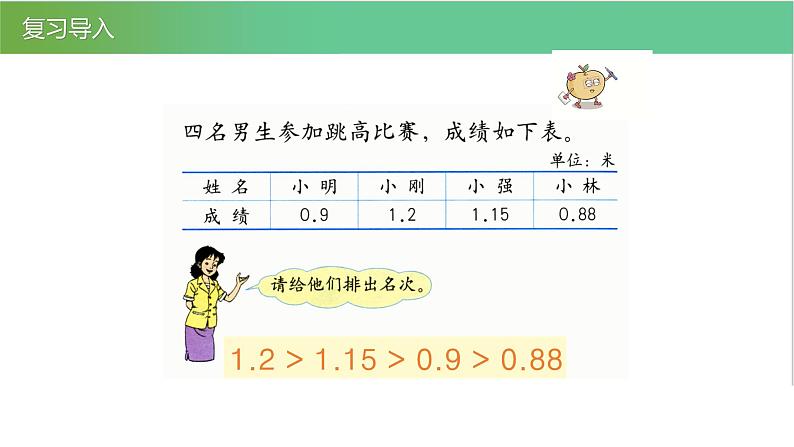 人教版数学三年级下册7.3比较小数大小优质教学PPT课件04