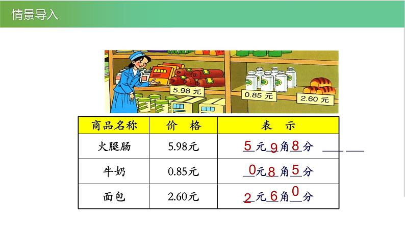 人教版数学三年级下册7.2认识小数2优质教学PPT课件05