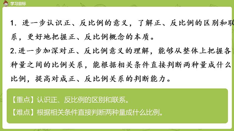 苏教版六年级数学下册   6.3  正、反比例的练习（PPT课件）02