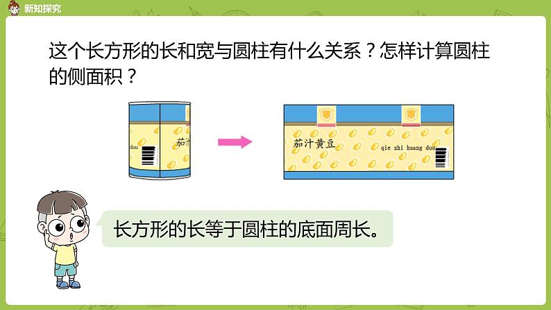 苏教版六年级数学下册   2.2 .1圆柱的表面积（PPT课件）07