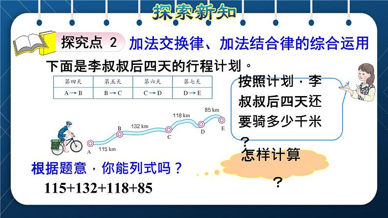 人教版四年级数学下册  第3单元  运算定律 第2课时   运用加法运算定律进行简算授课课件05