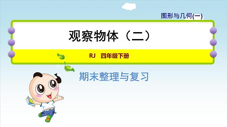 人教版四年级数学下册 第10单元 总复习 专题二：图形与几何（一）观察物体（二）01