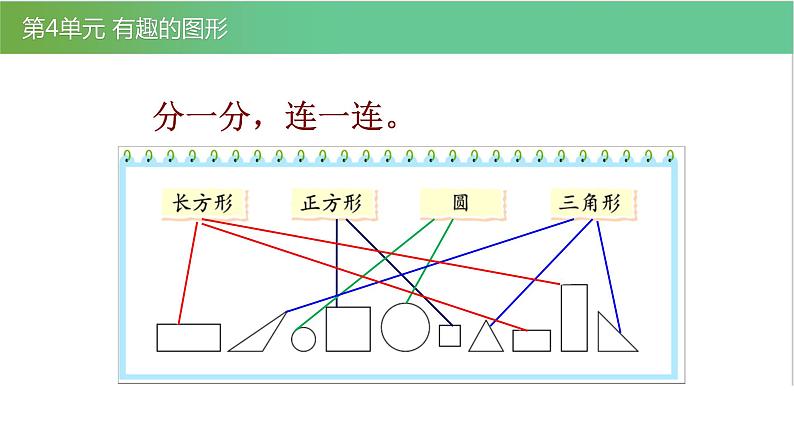 北师大版一年级数学下册第4单元4.1认识图形教学课件06