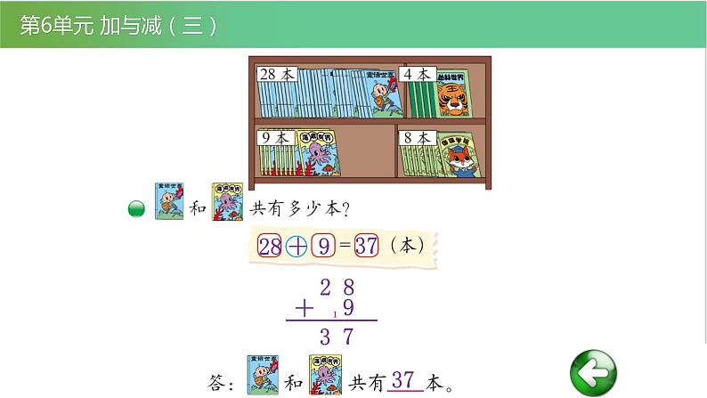 北师大版一年级数学下册第6单元6.1图书馆教学课件05