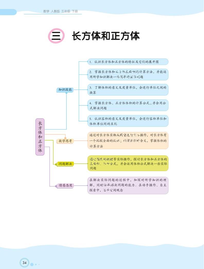 小学数学人教版五年级下册3 长方体和正方体综合与测试教案