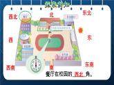 人教版三年级数学下册 第1单元 位置与方向（一）第2课时   认识东北、东南、西北、西南(授课课件)