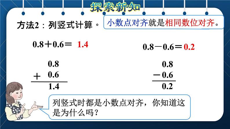 人教三年级数学下册 第7单元  小数的初步认识 第3课时  简单的小数加、减法授课课件05