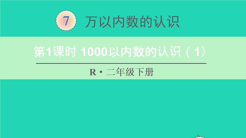 二年级数学下册7万以内数的认识第1课时1000以内数的认识1课件01