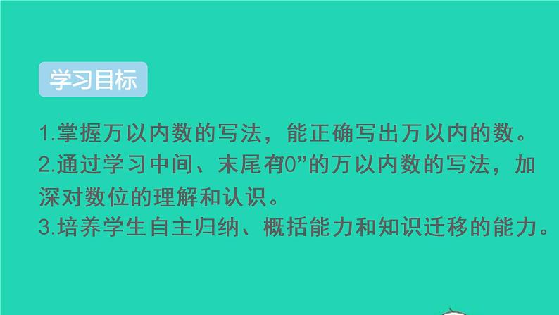 二年级数学下册7万以内数的认识第6课时10000以内数的写法课件02