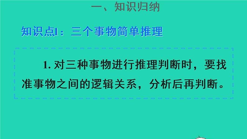 二年级数学下册9数学广角__推理单元重点知识归纳与易错警示课件03