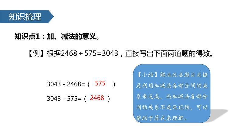 四年级下册数学课件-1.1 加减法的意义和各部分间的关系∣人教新课标（2014秋） (共21张PPT)07