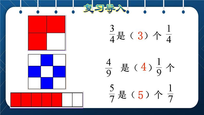 人教版五年级数学下册  第6单元 分数的加法和减法 第1课时  同分母分数加、减法 (课件)02