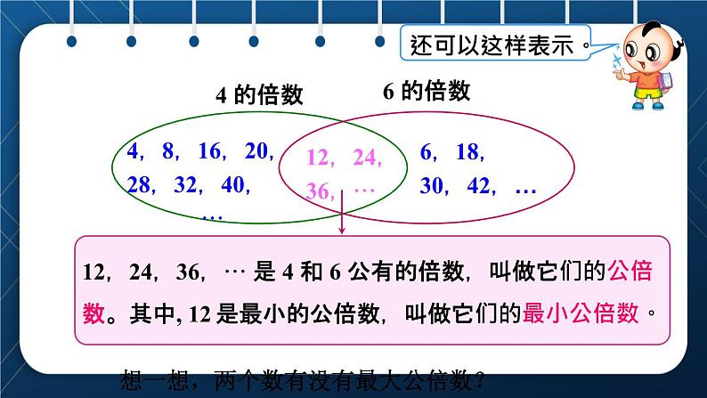 人教版五年级数学下册  第4单元 分数的意义和性质 第10课时  最小公倍数 (课件)05